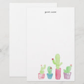 geplant cactus-Briefpapier Briefpapier (Voorkant / Achterkant)