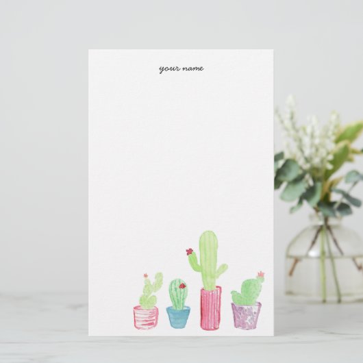 geplant cactus-Briefpapier Briefpapier (Staand voorkant)