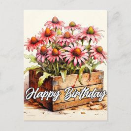  geplante asterbloemen briefkaart