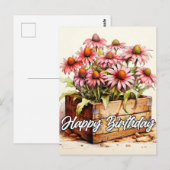  geplante asterbloemen briefkaart (Voorkant / Achterkant)