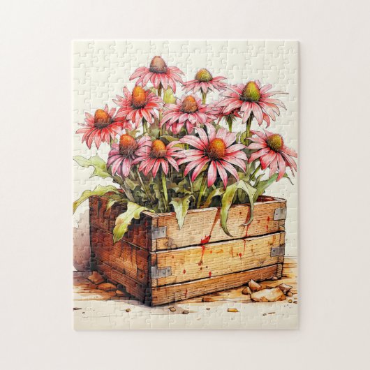 geplante asterbloemen legpuzzel (Verticaal)