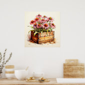 geplante asterbloemen poster (Keuken)