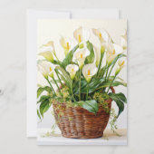 Geplante Calla Lily Bloemen Verjaardagsfeestje Kaart (Achterkant)