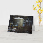 "Geplante Silo" kerstkaart Kaart (Gele Bloem)