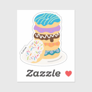 Geplateerde donut stack sticker