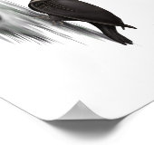 Gepleeerde specht, mannelijke vogel poster (Hoek)