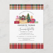 Gepleet favoriete Feestdagen voor kerstmis Uitnodiging Briefkaart (Voorkant)