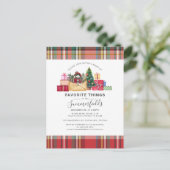 Gepleet favoriete Feestdagen voor kerstmis Uitnodiging Briefkaart (Staand voorkant)