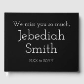 Geplein- en minimalistische Memorial Guestbook Gastenboek (Voorkant)