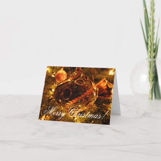 gepleisterde kerstversiering feestdagen kaart (Voorkant)