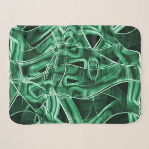 Geplette en overlappende groene acryltapecutouts sherpa deken