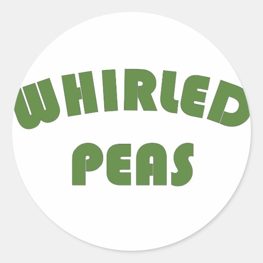 Geplette erwten ronde sticker (Voorkant)