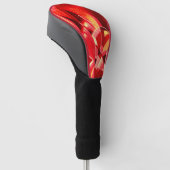Geplette rode linten die beweging simuleren golfheadcover (Schuin)
