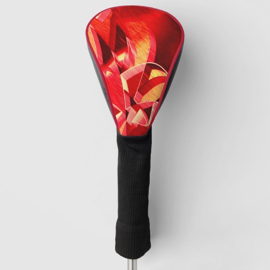 Geplette rode linten die beweging simuleren golfheadcover (Voorkant)