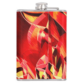 Geplette rode linten die beweging simuleren heupfles