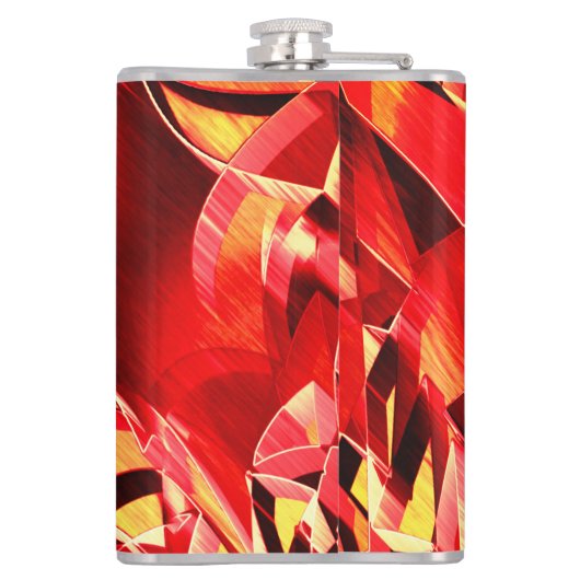 Geplette rode linten die beweging simuleren heupfles (Achterkant)