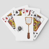 Geplette Vlieg en Vliegenklapper Dode Bug Humor Pokerkaarten (Achterkant)