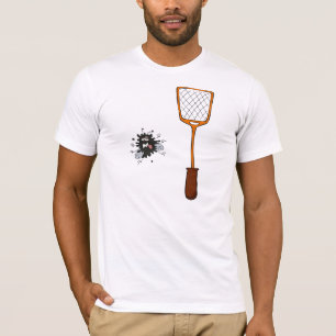 Geplette Vlieg en Vliegenklapper Dode Tor Humor T-shirt