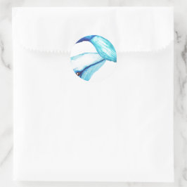 Geplette Walvis Ronde Sticker