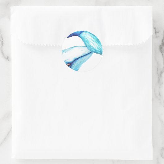 Geplette Walvis Ronde Sticker (Tas)