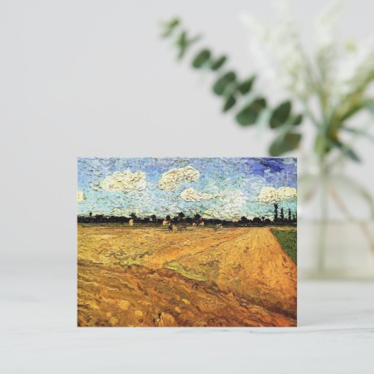 Geploegd veld (de Furrows) van Vincent van Gogh (Staand voorkant)