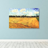 Geploegd veld (de Furrows) van Vincent van Gogh Canvas Afdruk (Insitu (Houten vloer))