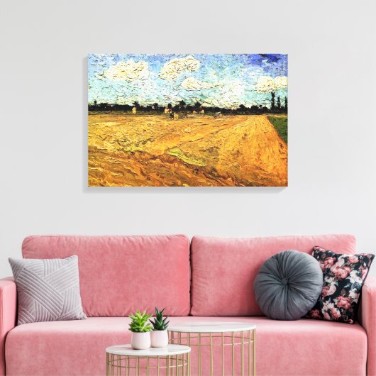 Geploegd veld (de Furrows) van Vincent van Gogh Canvas Afdruk (Insitu (Woonkamer))