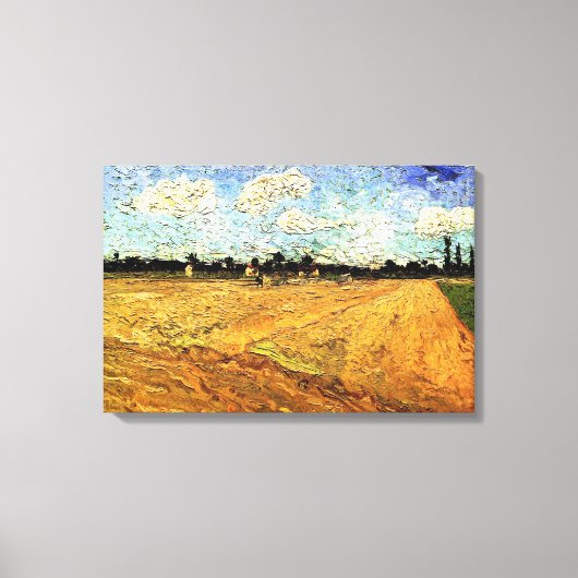 Geploegd veld (de Furrows) van Vincent van Gogh Canvas Afdruk (Voorkant)