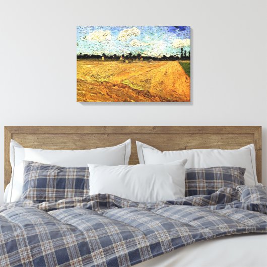 Geploegd veld (de Furrows) van Vincent van Gogh Canvas Afdruk (Insitu (Slaapkamer))