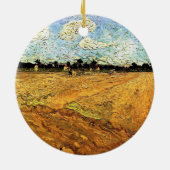 Geploegd veld (de Furrows) van Vincent van Gogh Keramisch Ornament (Achterkant)
