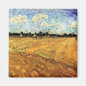 Geploegd veld (de Furrows) van Vincent van Gogh Magneet (Voorkant)