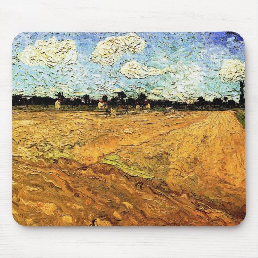 Geploegd veld (de Furrows) van Vincent van Gogh Muismat (Voorkant)