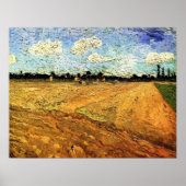 Geploegd veld (de Furrows) van Vincent van Gogh Poster (Voorkant)