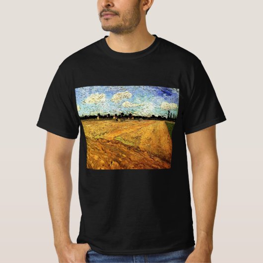 Geploegd veld (de Furrows) van Vincent van Gogh T-shirt (Voorkant)