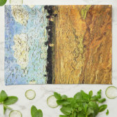 Geploegd veld (de Furrows) van Vincent van Gogh Theedoek (Gevouwen)