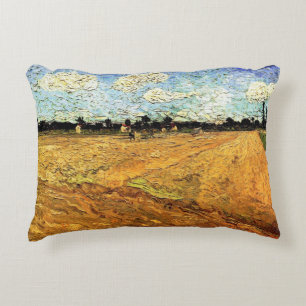 Geploegde Akker (de Voren) van Vincent van Gogh Accent Kussen