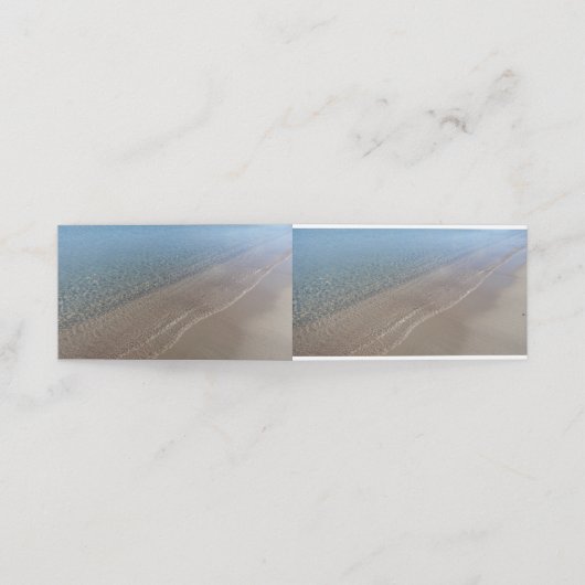 Geplooide afspraakkaart Kristallijne Zee Afsprakenkaart (Buitenkant ongevouwen)