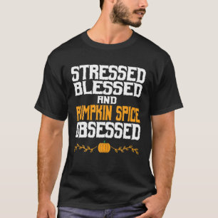 geplooide pompoenen en pompoenen, geobsedeerd t-shirt
