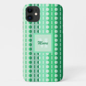 Geplooide strepen - Licht tot donkergroen Ombre Case-Mate iPhone Case (Achterkant)