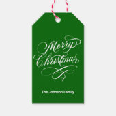 Geplorste kalligrafie Vroege kerst Cadeaulabel (Voorkant)