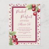 Geplukt & Perfecte Zoete Kers Bruidsfeest Briefkaart (Voorkant)