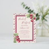 Geplukt & Perfecte Zoete Kers Bruiloft Feest Briefkaart (Staand voorkant)