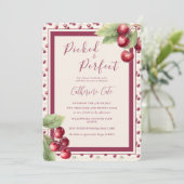 Geplukte & Perfecte Zoete Kersen Bruidsfeestje Kaart (Staand voorkant)