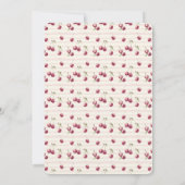 Geplukte & Perfecte Zoete Kersen Bruidsfeestje Kaart (Achterkant)