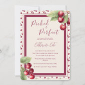 Geplukte & Perfecte Zoete Kersen Bruidsfeestje Kaart (Voorkant)