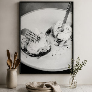 Gepocheerde Eieren Ontbijt Foto Gourmet Brunch Ete Poster