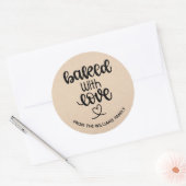 Gepofeld met liefdeshomemade met uitgelekte goeder ronde sticker (Envelop)