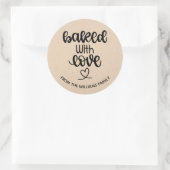 Gepofeld met liefdeshomemade met uitgelekte goeder ronde sticker (Tas)