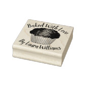 Gepofeld met liefdeshomemade Muffins die keuken ba Rubberstempel (Stempel)