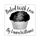 Gepofeld met liefdeshomemade Muffins die keuken ba Rubberstempel (Afrduk)